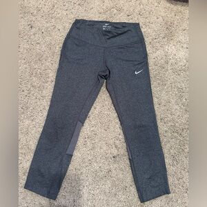 Girls, Nike Dri-Fit Crop Leggings. Size XS. Dark grayish color. EUC